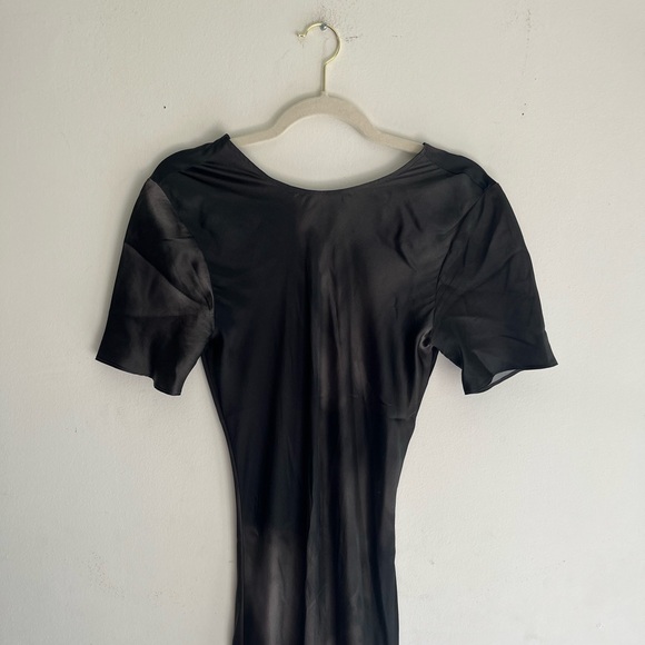 SILK LAUNDRY Short Sleeve Bias Dress Size Large - Picture 7 of 8